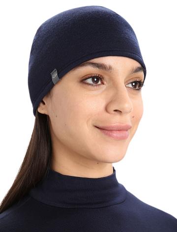 Men's Icebreaker Unisex Merino Pocket Beanie Hats Loden / Midnight Navy | CA 1846VRWD